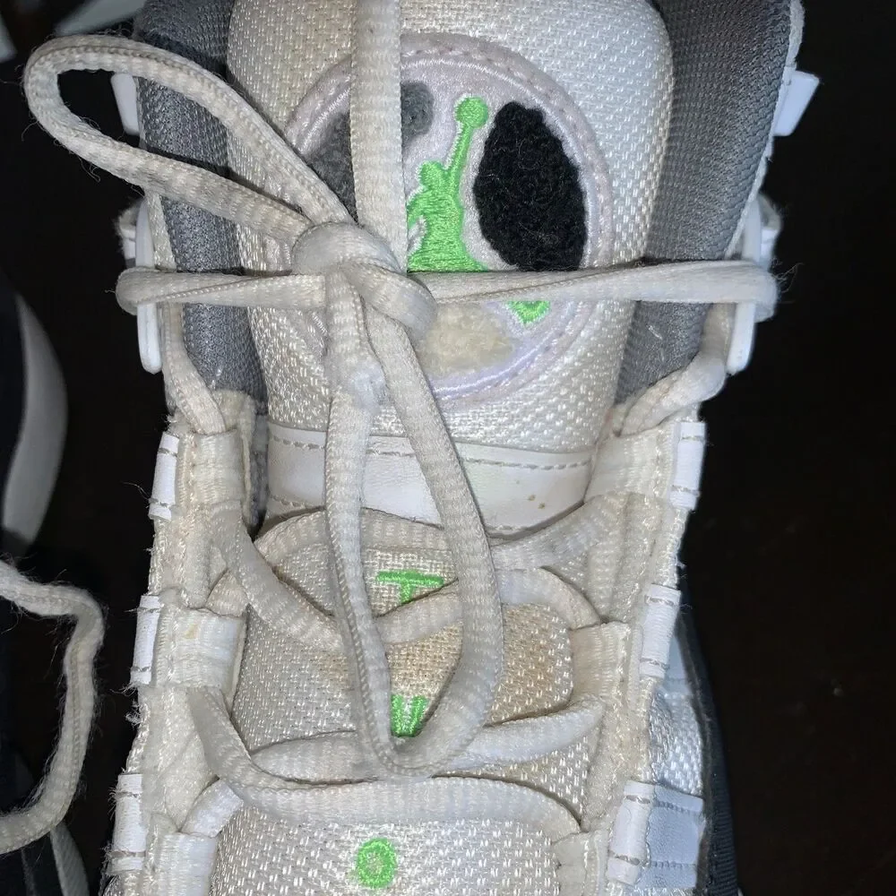 Nike Air Jordan 6 Rings GS Basketball Shoes 323419-130 White Green Size 4Y - Picture 6 of 12